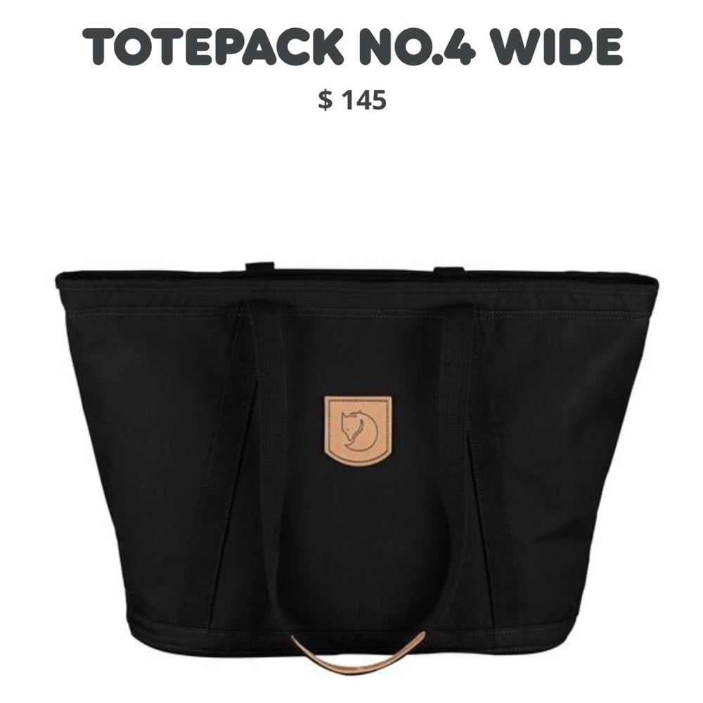 Fjallraven Black Totepack No.4 Wide